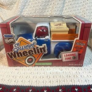 M&M's Sweet Wheelin' Candy Dispenser - Blue, White, and Red